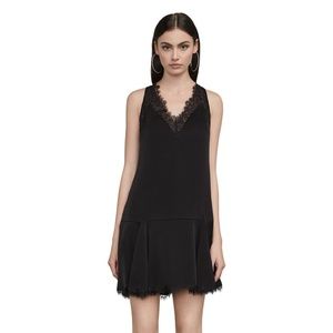 BCBGMAXAZRIA Mamie Lace-Trimmed Mini Dress